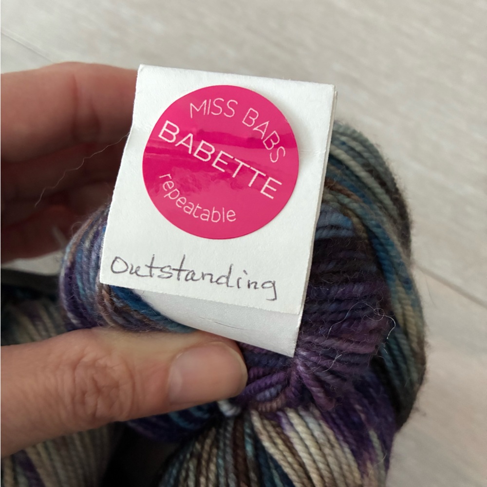Hand dyed sport weight variegated yarn Miss Babs - Picture 3 of 5